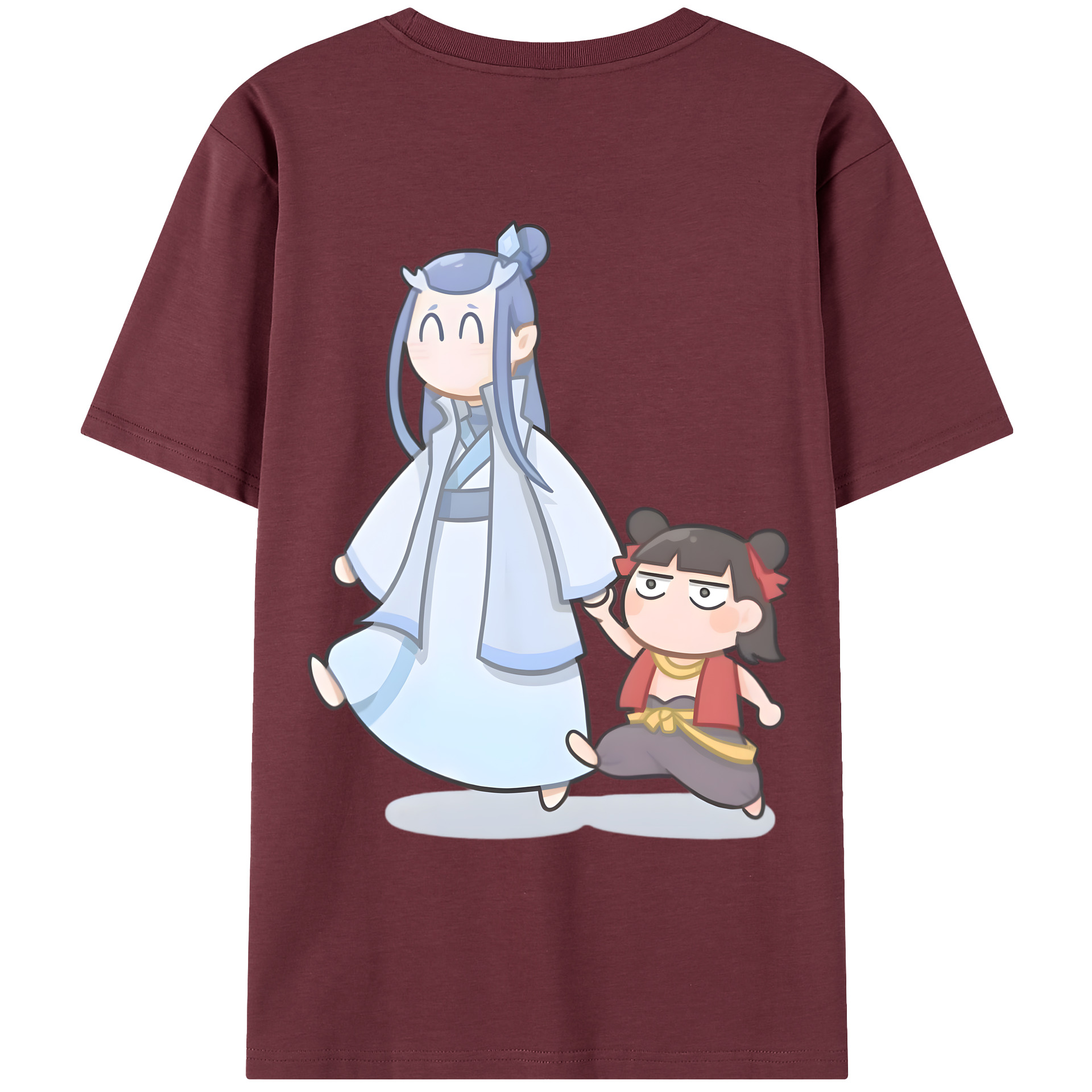 （画像用） Ne Zha 2 ナタ 魔童の大暴れ 綿100％半袖Tシャツ（背面プリント）